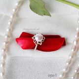  Bộ ngọc trai hạt oval trắng 