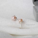  BST Hoa tai bạc đính ngọc trai và đá tặng mẹ 