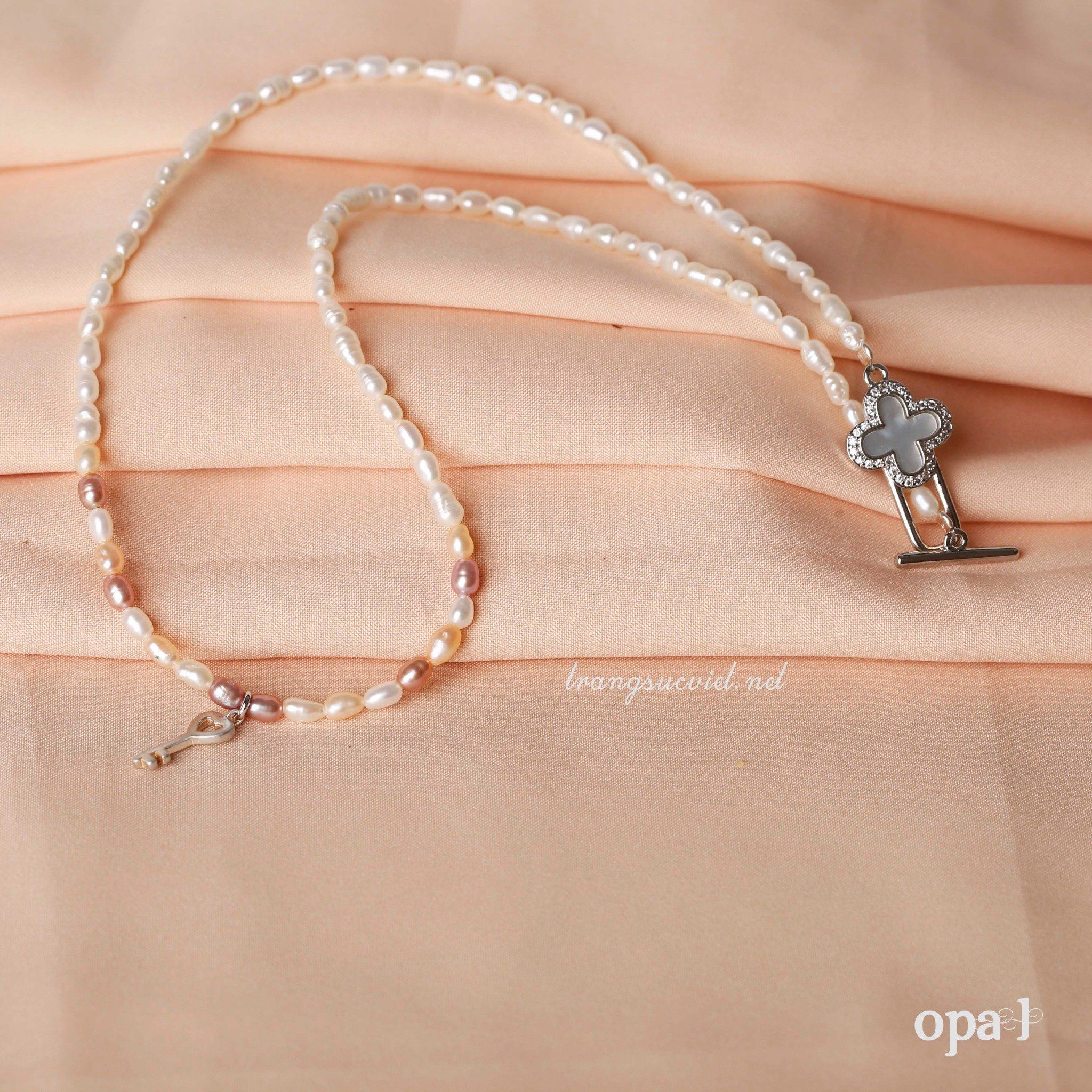  BST  choker ngọc trai hạt gạo nhí, xu hướng trẻ trung 