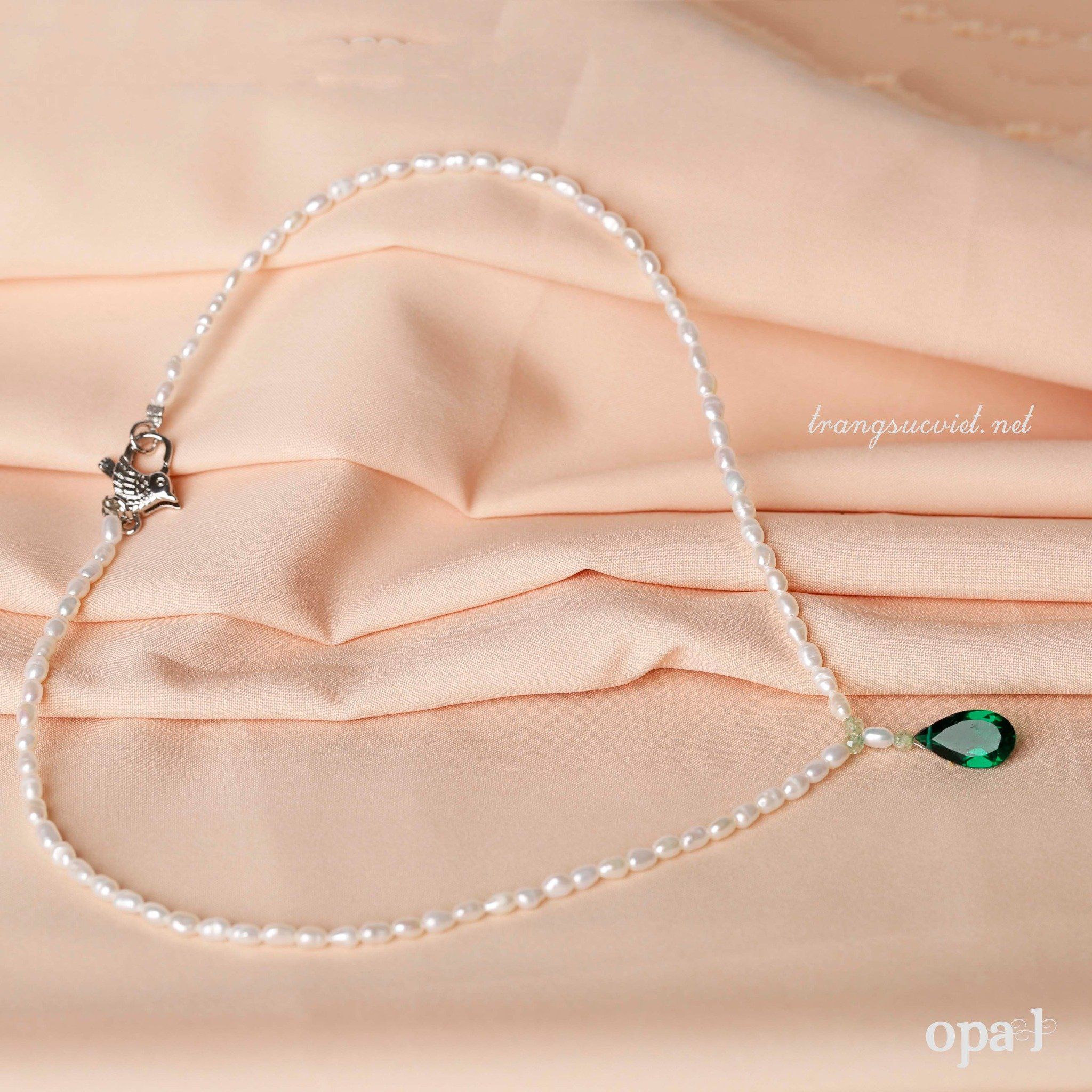  BST  choker ngọc trai hạt gạo nhí, xu hướng trẻ trung 