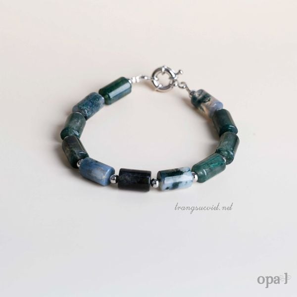  Vòng tay đá thạch anh rêu -bản lĩnh từ thiên nhiên 