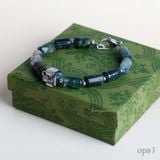  Vòng tay đá thạch anh rêu -bản lĩnh từ thiên nhiên 