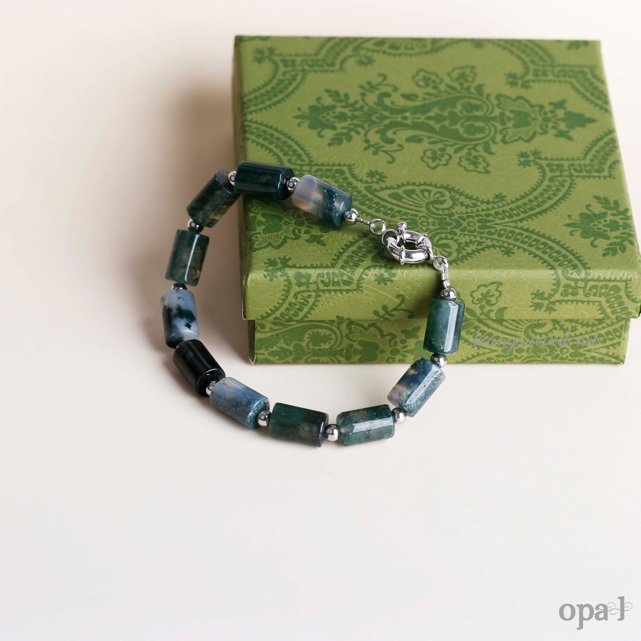  Vòng tay đá thạch anh rêu -bản lĩnh từ thiên nhiên 