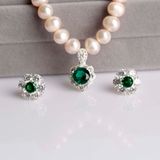  Hoa tai bạc đính đá Ross 