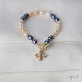  Vòng tay oval  mix màu, khóa ong 