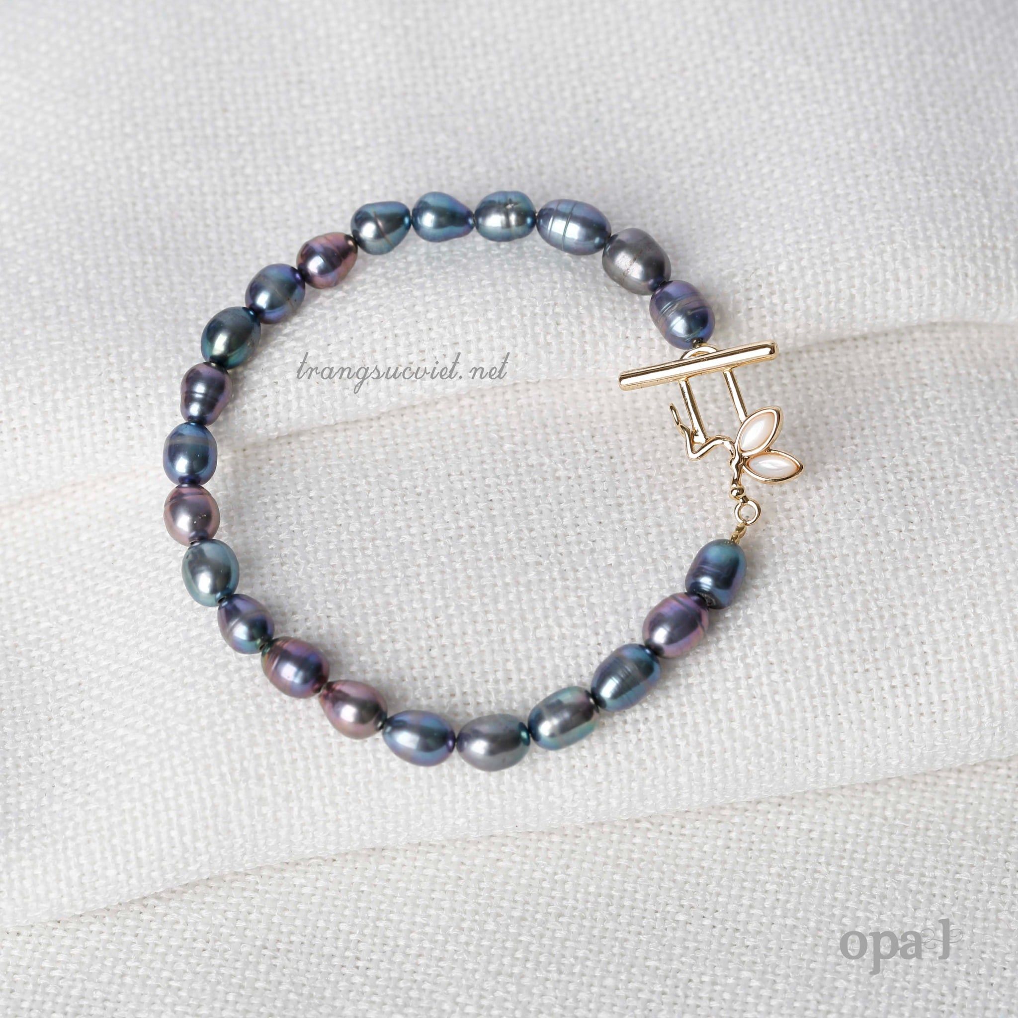  Vòng tay ngọc trai oval 