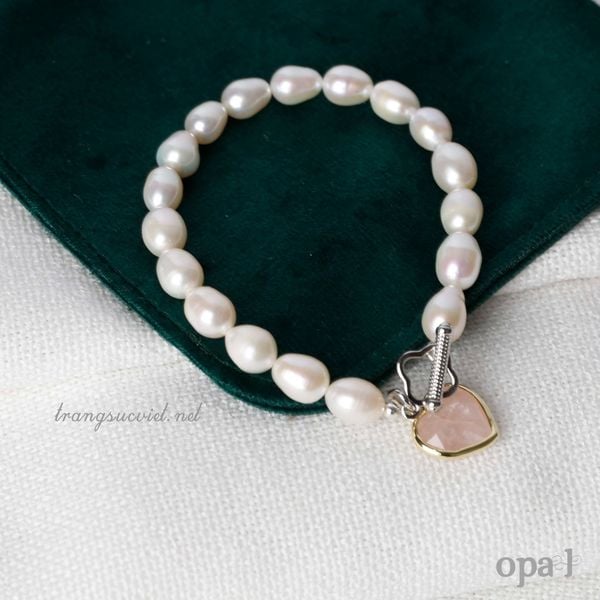  Vòng tay ngọc trai oval 