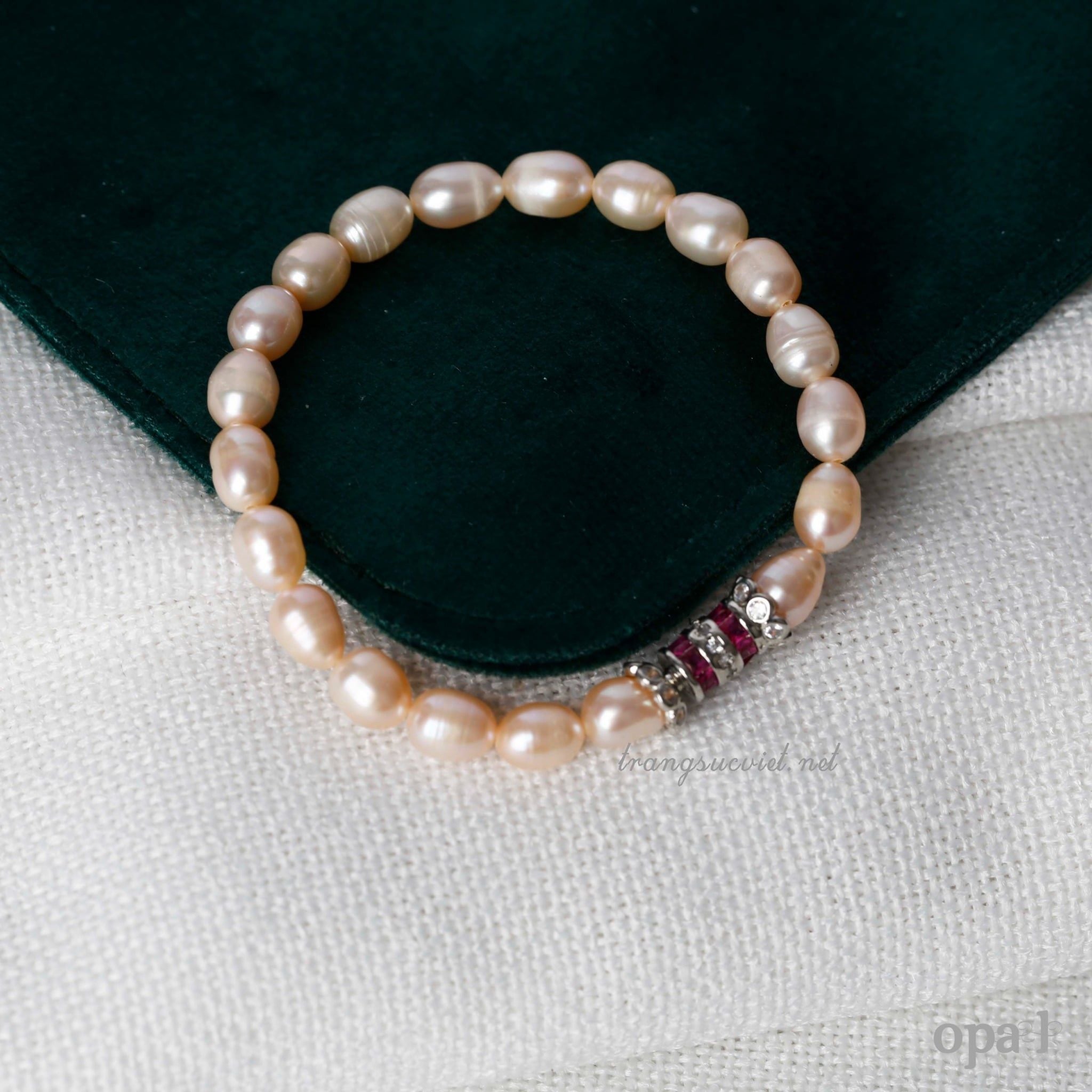  Vòng tay ngọc trai oval 