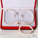  Bộ ngọc trai  trắng may mắn tặng mẹ 