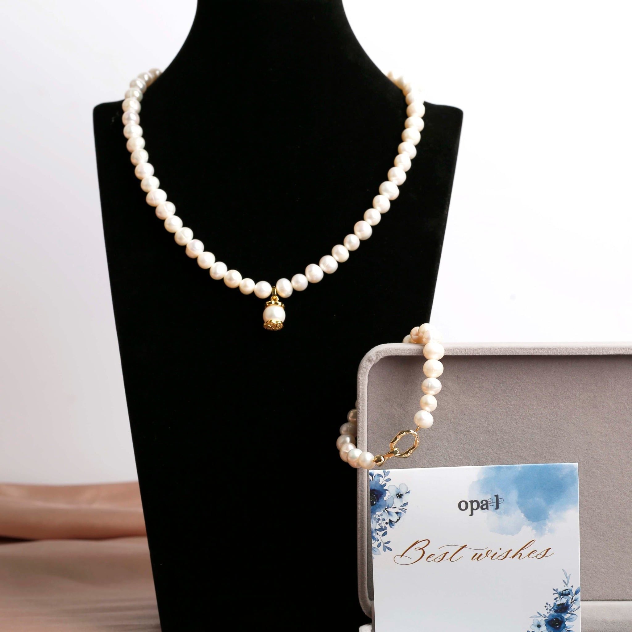  Bộ ngọc trai trắng, hồng, phối mặt dây ngọc trai 