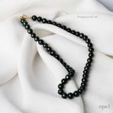  Vòng cổ ngọc trai ánh xanh lông công 