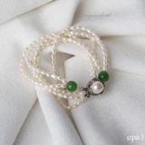  Vòng tay ngọc trai hạt gạo nhí, kiểu layers 