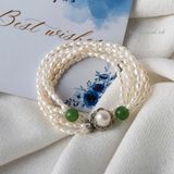  Vòng tay ngọc trai hạt gạo nhí, kiểu layers 