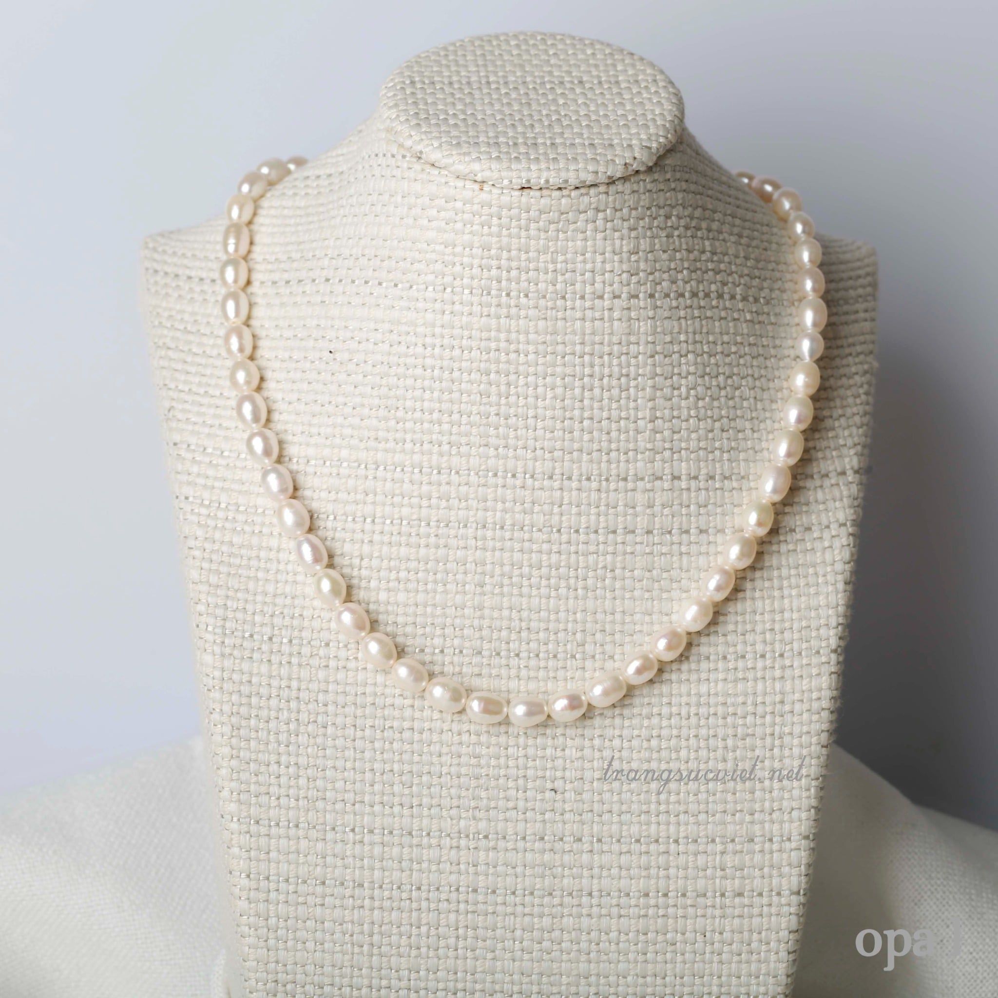  Bộ ngọc trai hạt Oval khóa xuyên 