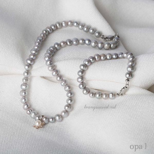  Bộ ngọc trai ánh xám thời thượng 