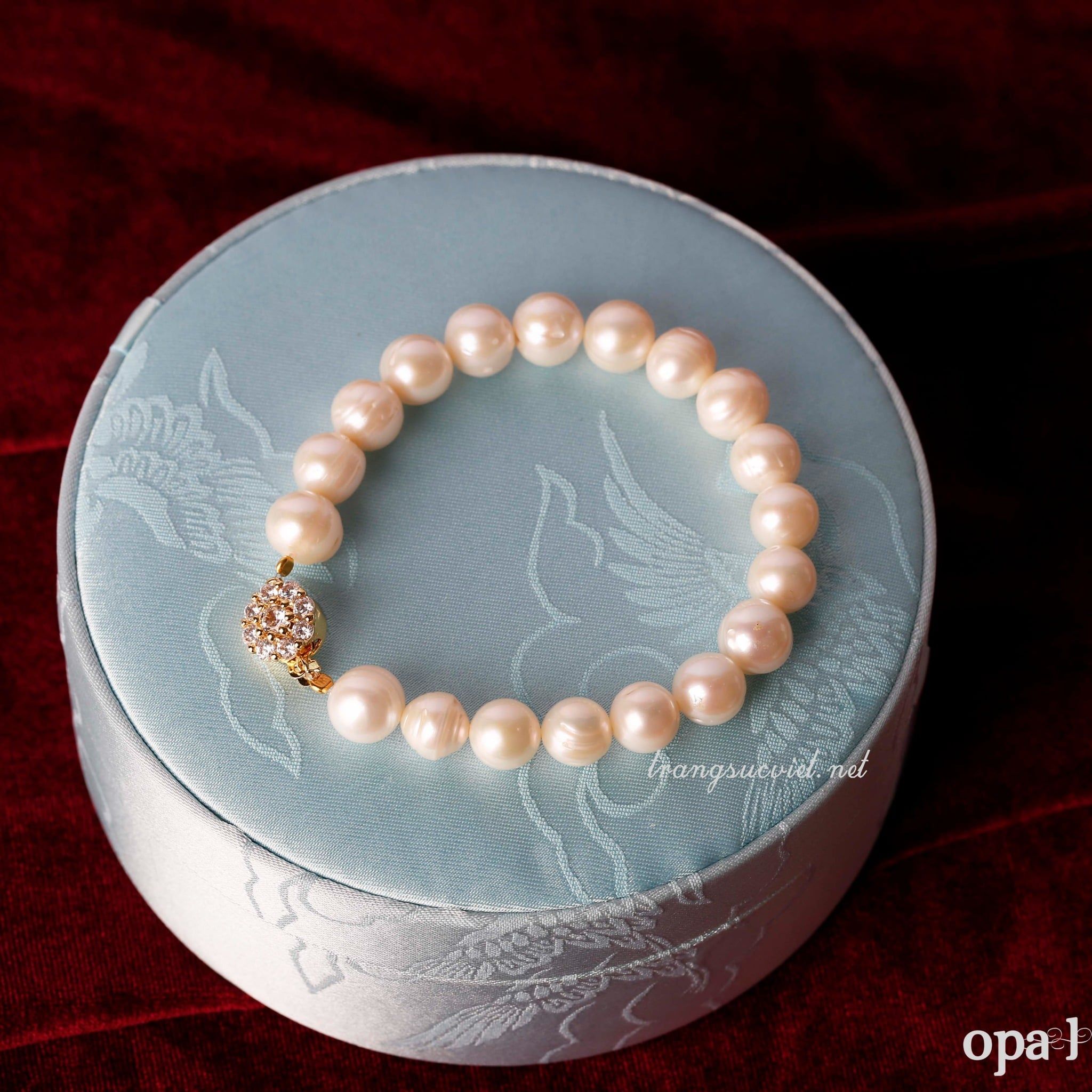  Vòng tay ngọc trai 10 ly sang trọng 