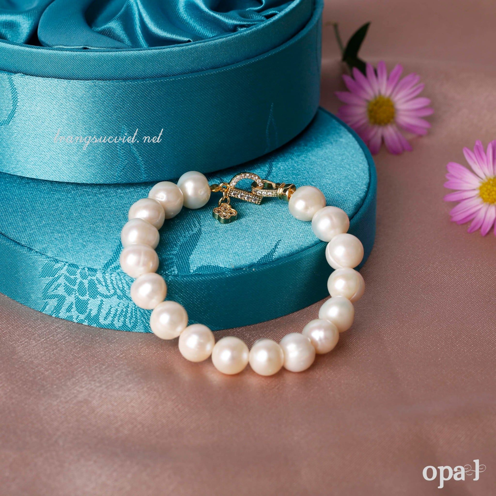  Vòng tay ngọc trai 10 ly sang trọng 