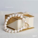  Vòng tay ngọc trai trắng tròn 9 ly khóa ong 