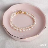  Vòng tay ngọc trai đôi hạt nhí 