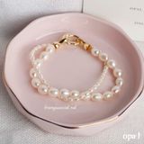 Vòng tay ngọc trai đôi hạt nhí 