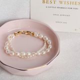  Vòng tay ngọc trai đôi hạt nhí 