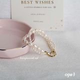  Vòng tay ngọc trai đôi hạt nhí 