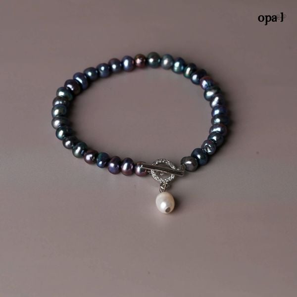  Bộ ngoc trai ánh xanh lông công 6ly - Dấu ấn riêng 