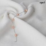  Lắc tay bạc đính ngọc trai- tùy chọn sắc ngọc 