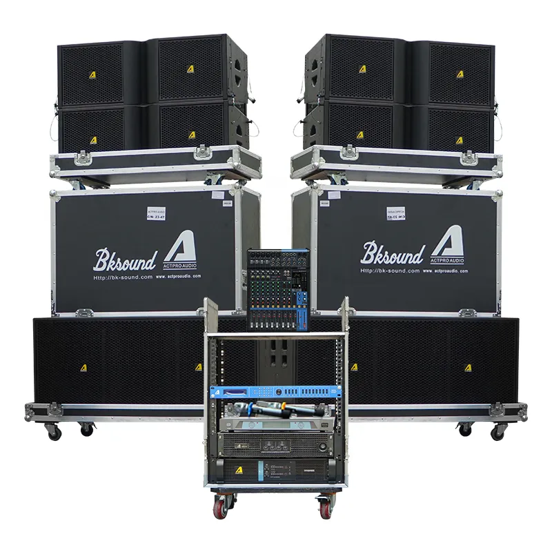 Ảnh minh họa Dàn âm thanh Line Array Passive Actpro 04 (4 full Array bass đôi 30 KR212N + 2 sub hơi Bass đôi 50 + 2 đẩy + Cros...) 1