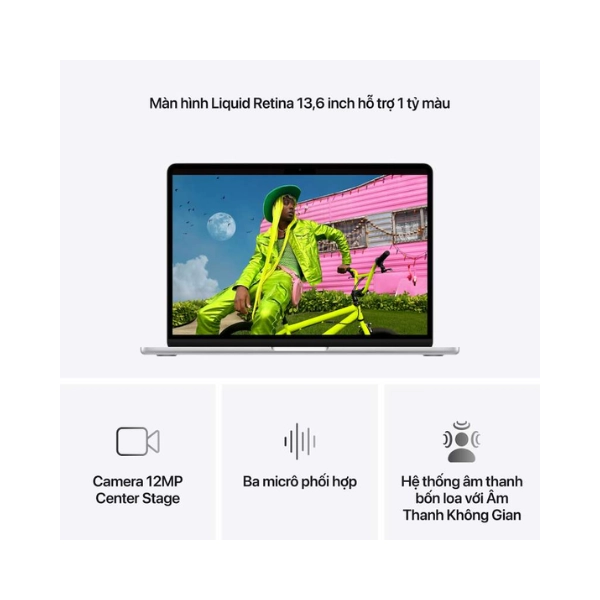 Ảnh minh họa Laptop Apple MacBook Air M5 13 inch Silver Z1L0000QP (M5/ Ram 24GB/ SSD 512GB/ 13 inch/ MacOS/ 1Y/ Bạc) 3