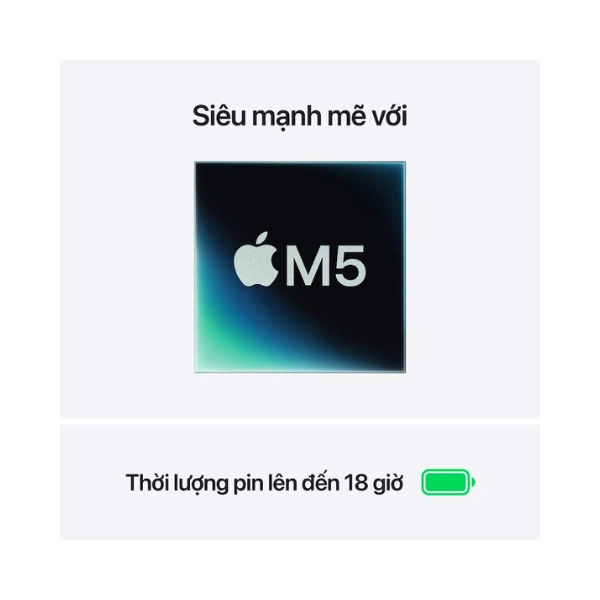 Ảnh minh họa Laptop Apple MacBook Air M5 15 inch Sky Blue MDVT4SA/A (M5/ Ram 16GB/ SSD 1TB/ 15 inch/ macOS/ 1Y/ Bạc) 2