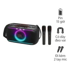  Loa JBL PartyBox On The Go 2, Có Dây Đeo Vai, Pin 15H, Bluetooth 5.4 