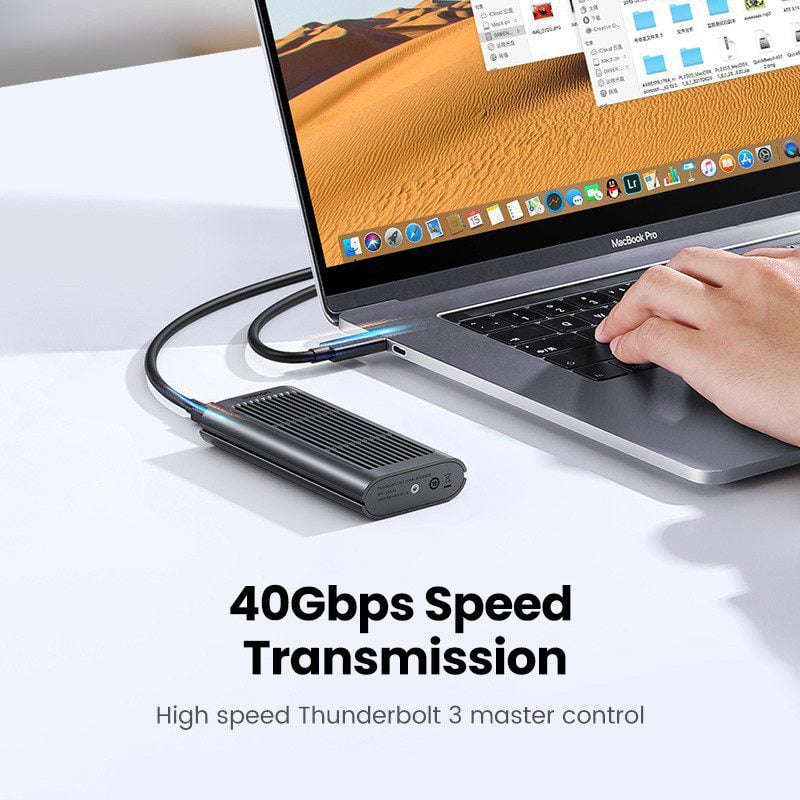 Ảnh minh họa Hộp đựng ổ cứng M.2 UGREEN CM343 – Tốc độ truyền 40GpbsThunderbolt ™ 3 hỗ trợ ổ cứng 2 TB 2
