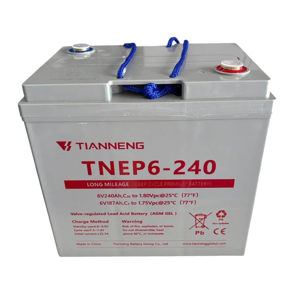 Ắc Quy Thiên Năng Tianneng TNEP6-240 (6V - 240Ah), ắc quy dùng cho xe điện, xe golf, xe nâng hàng, máy chà sàn