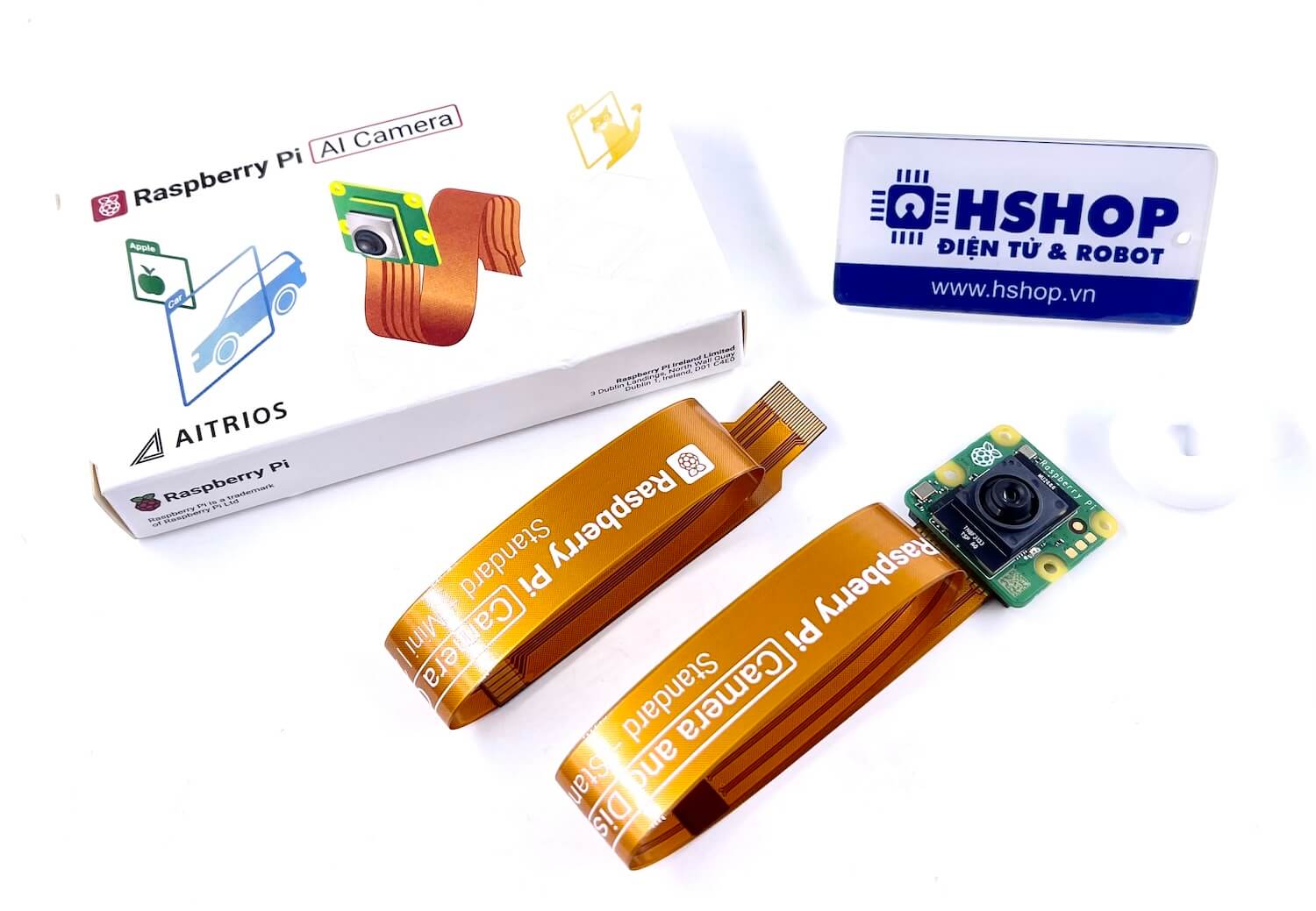Raspberry Pi AI Camera - 12.3 MP IMX500 Intelligent Vision Sensor with neural network accelerator