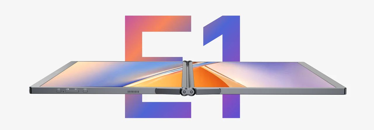 Ảnh minh họa Màn hình di động kép gập gọn ARZOPA E1 – 15.6" x 2 FHD IPS, 100% sRGB, Cắm là chạy, Chân đế tích hợp - Hàng chính hãng 3