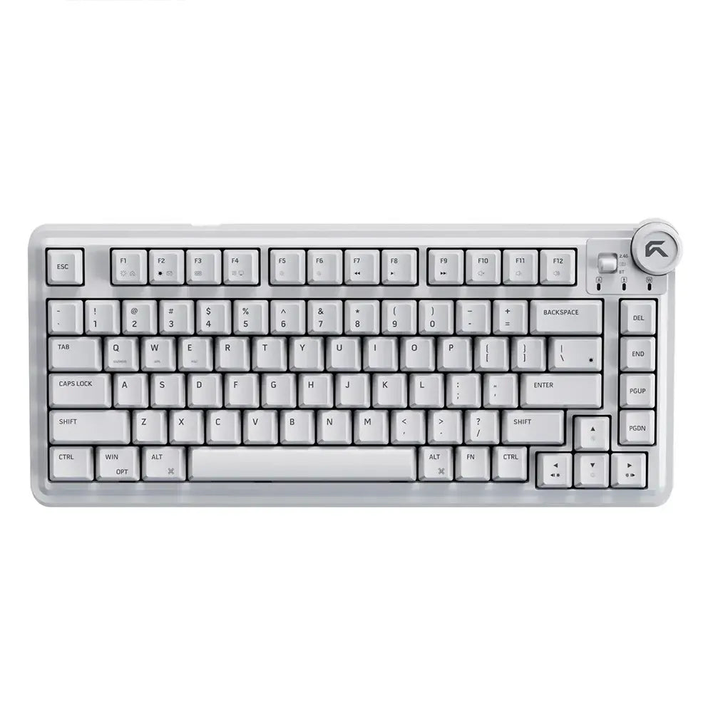 CYBEART Nighthawk 75 Wireless MkII Pre-Lubed Switches Tri-Mode - Bàn phím chơi game White