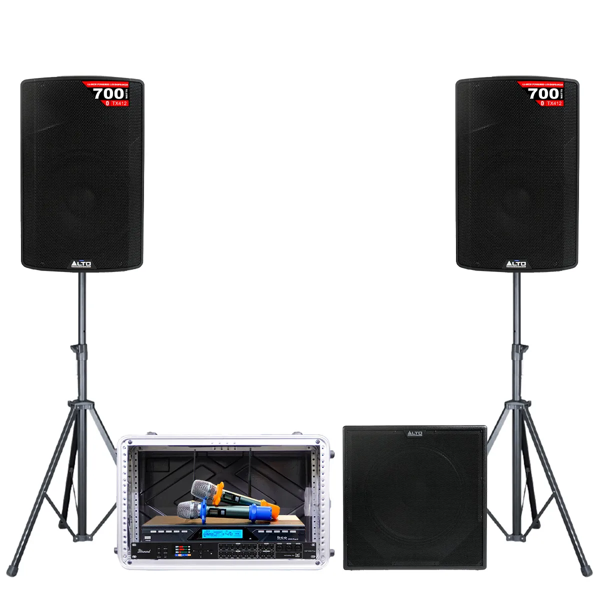 Ảnh minh họa Dàn karaoke - Sân khấu Mini Alto 14 (Alto TX412, Bksound DSP 9000 Plus, Alto TX12S, BCE U900 Plus X) 2