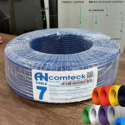 Cáp Mạng CAT7 SFTP Ancomteck – Đẳng Cấp 25Gbps, Chống Nhiễu Tuyệt Đối