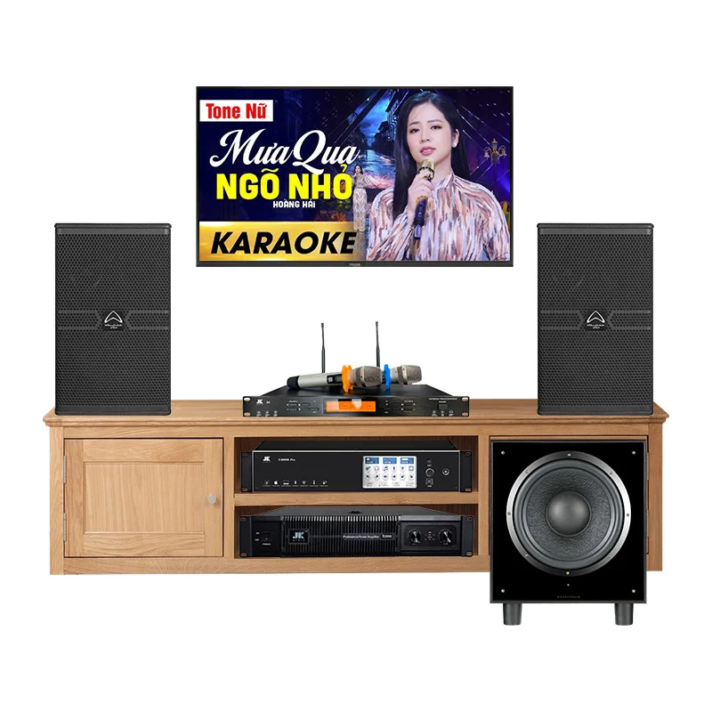 Dàn karaoke gia đình HDR149 (Wharfedale ANGLO E312, JKaudio D2800, JKaudio X9900 Pro, JKAudio B9, Wharfedale SW12)