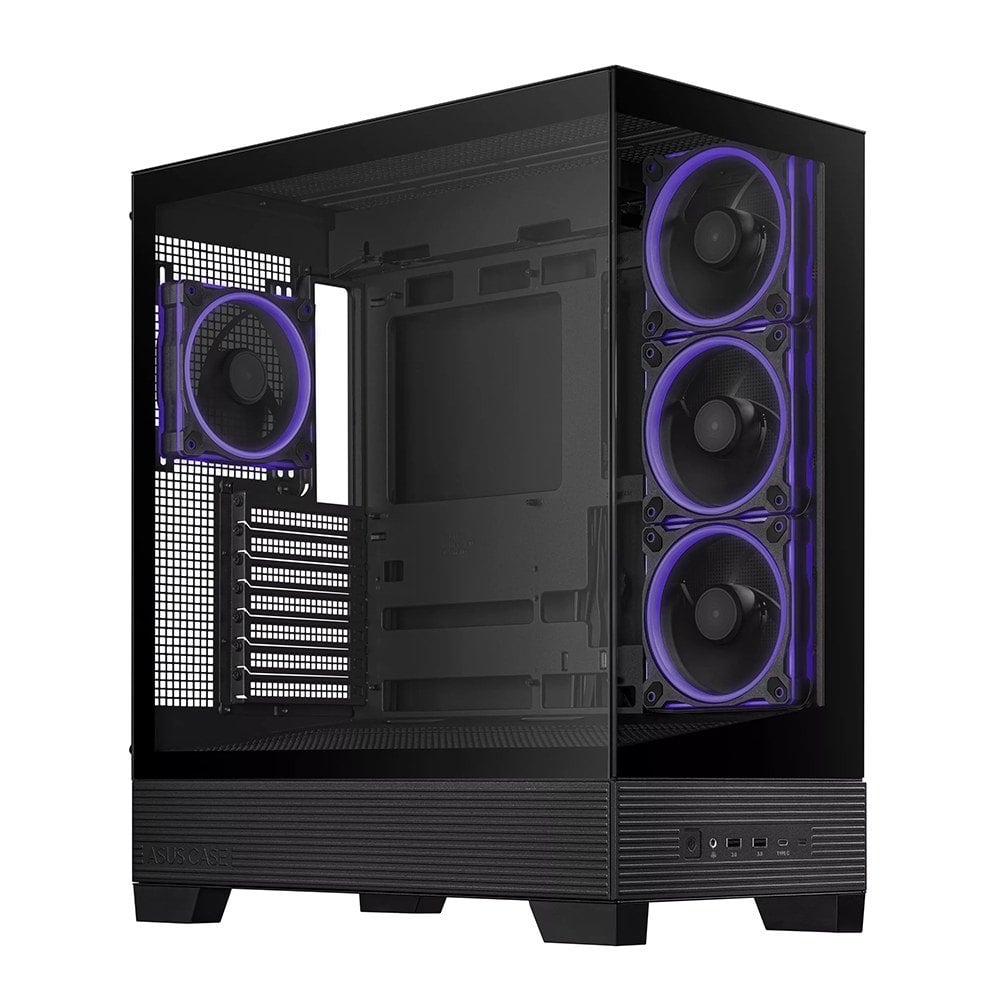 Ảnh minh họa Thùng máy ASUS A31 PLUS TG F-ATX (Kèm Sẵn 4F) (Aio 360 Top) | Mid Tower, ATX, BTF, Đen 1