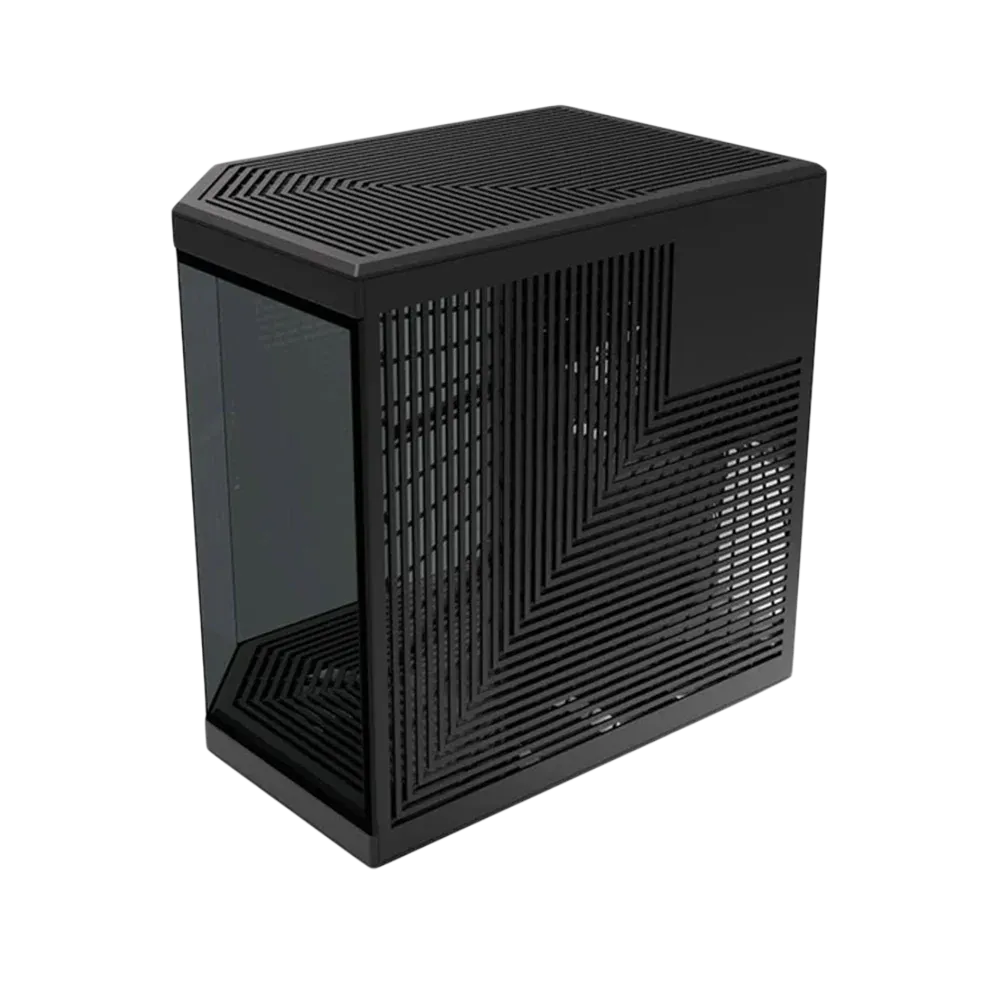 Ảnh minh họa Vỏ case chơi game ATX dạng Mid-Tower hai khoang HYTE Y70 Modern Aesthetic - Pitch Black 1