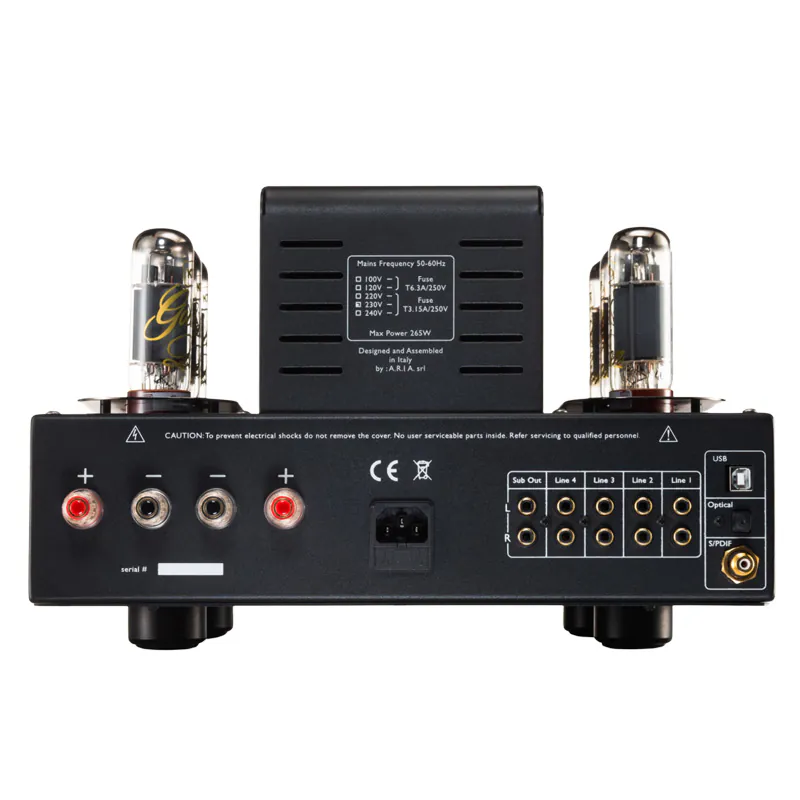 Ảnh minh họa Amply Unison Research S6 Black Edition, 8 bóng Gold Lion, Công suất 40W/kênh (8Ohms), Line RCA, USB, S/PDIF, Toslink 3