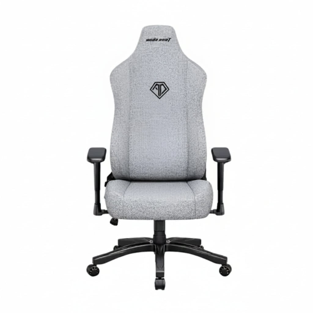 AndaSeat Novis XL Gaming Chair bằng vải Linen, tích hợp hỗ trợ thắt lưng và tay vịn 1D - Ash Gray