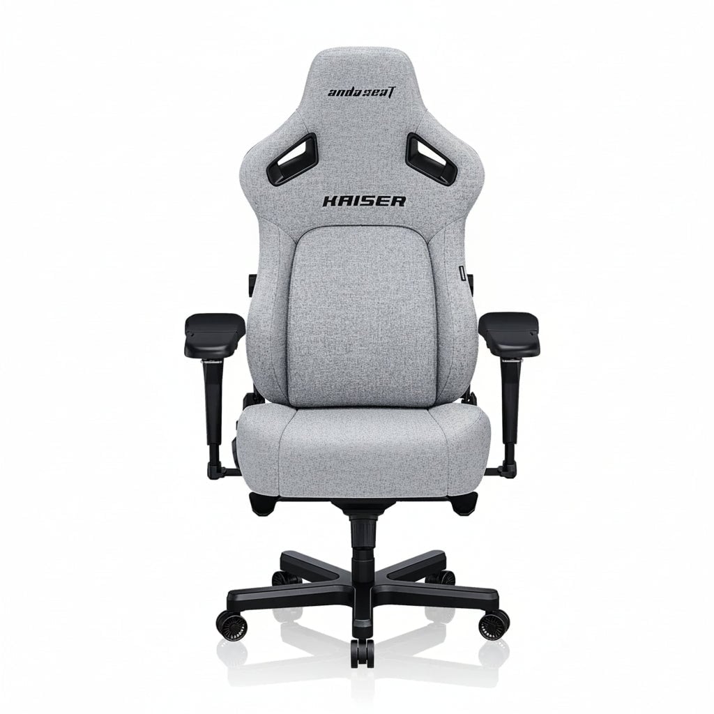 Ghế chơi game AndaSeat Kaiser 4 XL vải EverSoft Linen, tay vịn 5D - Ash Grey