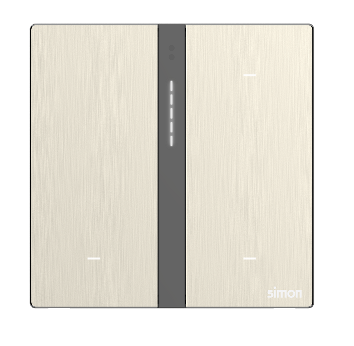 Module công tắc bối cảnh ba Simon M7 Smart (Metal Gold) 66E8007MTY-2C Màu vàng