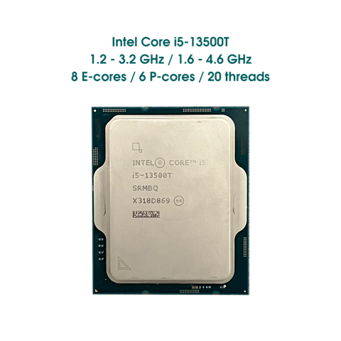 CPU Intel Core i5-13500T / 8 E-cores / 6 P-cores / 20 threads