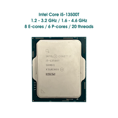  CPU Intel Core i5-13500T / 8 E-cores / 6 P-cores / 20 threads 