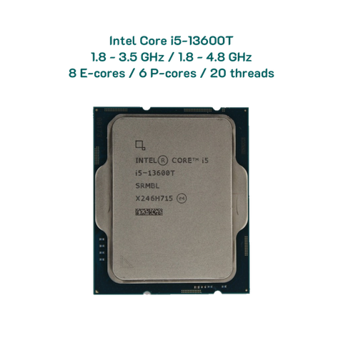 CPU Intel Core i5-13600T / 8 E-cores / 6 P-cores / 20 threads