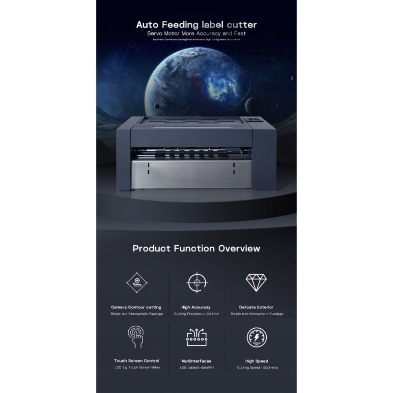 Ảnh minh họa Print Care A3 Máy cắt biên dạng và tạo nếp CCD tự động – Bế kỹ thuật số hai đầu, nạp giấy tự động 2